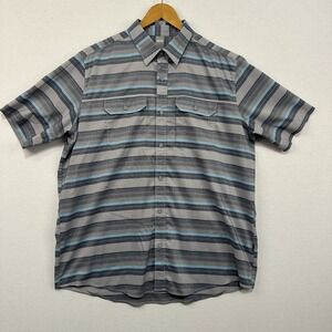 Swiss Tech Men's Large (42-44) Short‎ Sleeve Shirt Striped